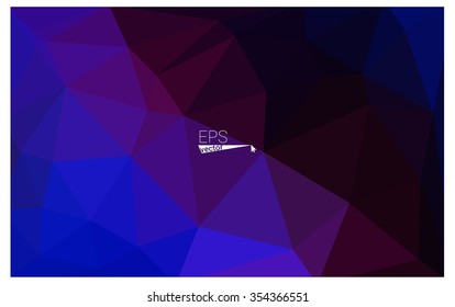 multicolor dark pink, blue geometric rumpled triangular low poly origami style gradient illustration graphic background. Vector polygonal design for your business.
