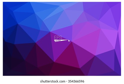 multicolor dark pink, blue geometric rumpled triangular low poly origami style gradient illustration graphic background. Vector polygonal design for your business.