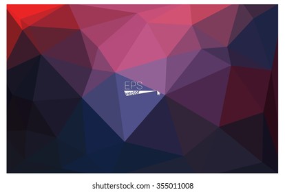 multicolor dark pink, blue geometric rumpled triangular low poly origami style gradient illustration graphic background. Vector polygonal design for your business.