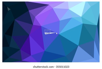 multicolor dark pink, blue geometric rumpled triangular low poly origami style gradient illustration graphic background. Vector polygonal design for your business.