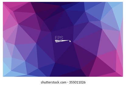 multicolor dark pink, blue geometric rumpled triangular low poly origami style gradient illustration graphic background. Vector polygonal design for your business.