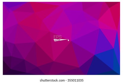multicolor dark pink, blue geometric rumpled triangular low poly origami style gradient illustration graphic background. Vector polygonal design for your business.