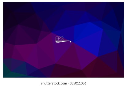 multicolor dark pink, blue geometric rumpled triangular low poly origami style gradient illustration graphic background. Vector polygonal design for your business.