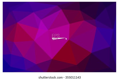 multicolor dark pink, blue geometric rumpled triangular low poly origami style gradient illustration graphic background. Vector polygonal design for your business.