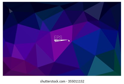 multicolor dark pink, blue geometric rumpled triangular low poly origami style gradient illustration graphic background. Vector polygonal design for your business.