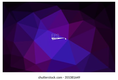 multicolor dark pink, blue geometric rumpled triangular low poly origami style gradient illustration graphic background. Vector polygonal design for your business.