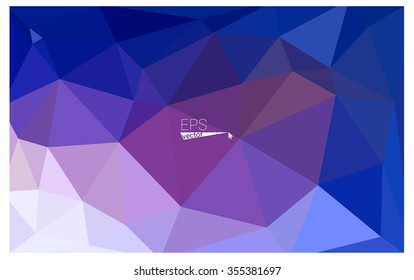 multicolor dark pink, blue geometric rumpled triangular low poly origami style gradient illustration graphic background. Vector polygonal design for your business.