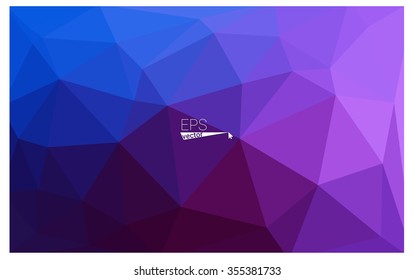 multicolor dark pink, blue geometric rumpled triangular low poly origami style gradient illustration graphic background. Vector polygonal design for your business.
