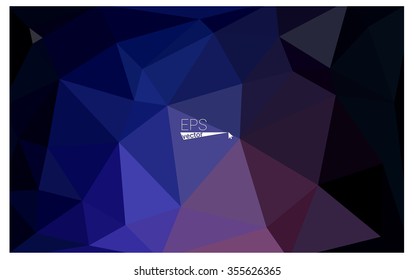 multicolor dark pink, blue geometric rumpled triangular low poly origami style gradient illustration graphic background. Vector polygonal design for your business.