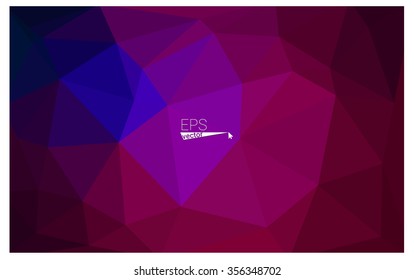 multicolor dark pink, blue geometric rumpled triangular low poly origami style gradient illustration graphic background. Vector polygonal design for your business.