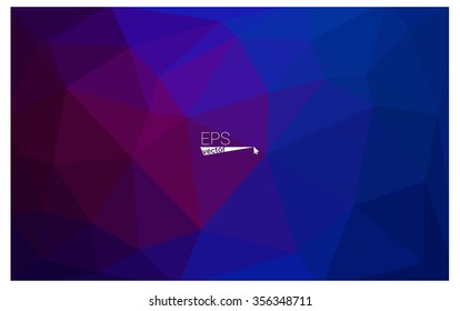 multicolor dark pink, blue geometric rumpled triangular low poly origami style gradient illustration graphic background. Vector polygonal design for your business.
