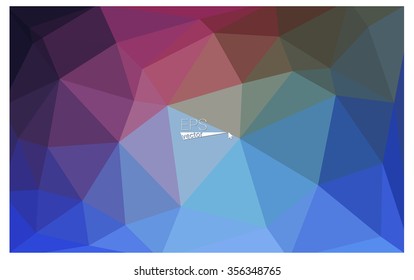 multicolor dark pink, blue geometric rumpled triangular low poly origami style gradient illustration graphic background. Vector polygonal design for your business.