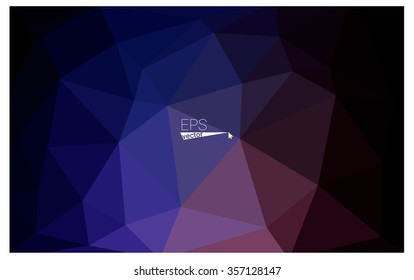 multicolor dark pink, blue geometric rumpled triangular low poly origami style gradient illustration graphic background. Vector polygonal design for your business.