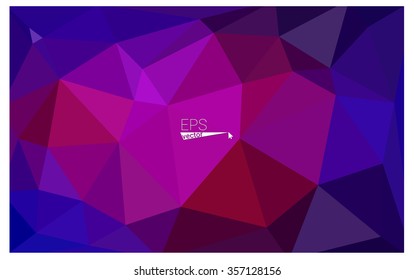 multicolor dark pink, blue geometric rumpled triangular low poly origami style gradient illustration graphic background. Vector polygonal design for your business.