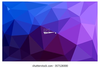 multicolor dark pink, blue geometric rumpled triangular low poly origami style gradient illustration graphic background. Vector polygonal design for your business.