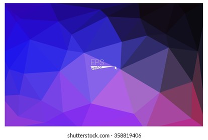 multicolor dark pink, blue geometric rumpled triangular low poly origami style gradient illustration graphic background. Vector polygonal design for your business.