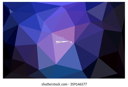 multicolor dark pink, blue geometric rumpled triangular low poly origami style gradient illustration graphic background. Vector polygonal design for your business.