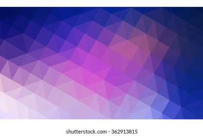 Multicolor dark pink, blue polygonal illustration, which consist of triangles. Geometric background in Origami style with gradient. Triangular design for your business in vector.