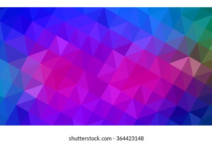Multicolor dark pink, blue polygonal illustration, which consist of triangles. Geometric background in Origami style with gradient. Triangular design for your business in vector.