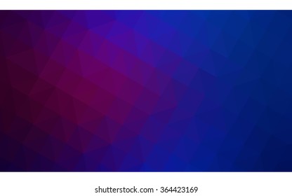 Multicolor dark pink, blue polygonal illustration, which consist of triangles. Geometric background in Origami style with gradient. Triangular design for your business in vector.