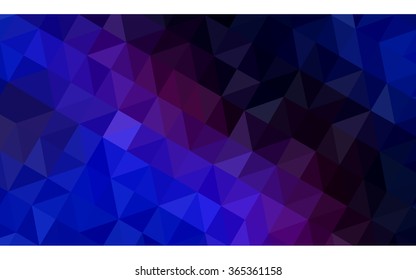 Multicolor dark pink, blue polygonal illustration, which consist of triangles. Geometric background in Origami style with gradient. Triangular design for your business in vector.