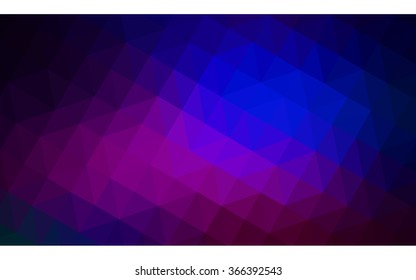 Multicolor dark pink, blue polygonal illustration, which consist of triangles. Geometric background in Origami style with gradient. Triangular design for your business.