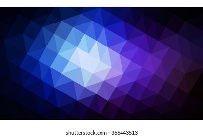 Multicolor dark pink, blue polygonal illustration, which consist of triangles. Geometric background in Origami style with gradient. Triangular design for your business.