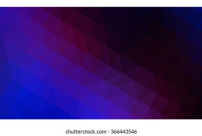 Multicolor dark pink, blue polygonal illustration, which consist of triangles. Geometric background in Origami style with gradient. Triangular design for your business.