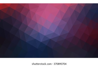 Multicolor dark pink, blue polygonal illustration, which consist of triangles. Geometric background in Origami style with gradient. Triangular design for your business.