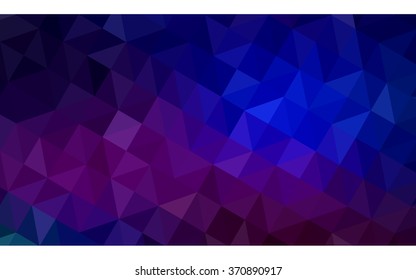 Multicolor dark pink, blue polygonal illustration, which consist of triangles. Geometric background in Origami style with gradient. Triangular design for your business.
