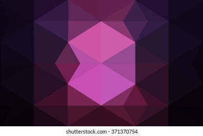Multicolor dark pink, blue polygonal illustration, which consist of triangles. Geometric background in Origami style with gradient. Triangular design for your business.