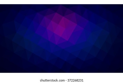 Multicolor dark pink, blue polygonal illustration, which consist of triangles. Geometric background in Origami style with gradient. Triangular design for your business.