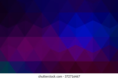 Multicolor dark pink, blue polygonal illustration, which consist of triangles. Geometric background in Origami style with gradient. Triangular design for your business.