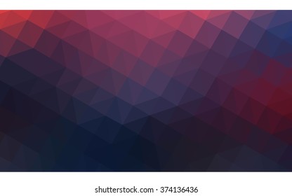 Multicolor dark pink, blue polygonal illustration, which consist of triangles. Geometric background in Origami style with gradient. Triangular design for your business.