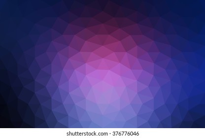 Multicolor dark pink, blue polygonal illustration, which consist of triangles. Geometric background in Origami style with gradient. Triangular design for your business.