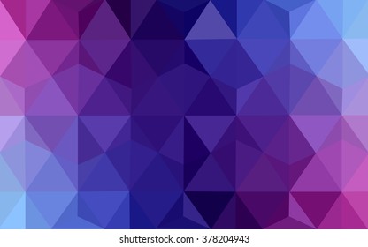 Multicolor dark pink, blue polygonal illustration, which consist of triangles. Geometric background in Origami style with gradient. Triangular design for your business.