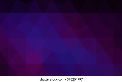 Multicolor dark pink, blue polygonal illustration, which consist of triangles. Geometric background in Origami style with gradient. Triangular design for your business.