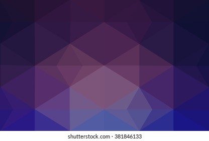 Multicolor dark pink, blue polygonal illustration, which consist of triangles. Geometric background in Origami style with gradient. Triangular design for your business.