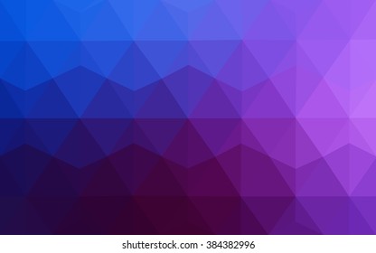 Multicolor dark pink, blue polygonal illustration, which consist of triangles. Geometric background in Origami style with gradient. Triangular design for your business.