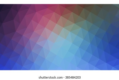 Multicolor dark pink, blue polygonal illustration, which consist of triangles. Geometric background in Origami style with gradient. Triangular design for your business.