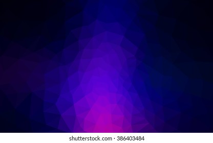 Multicolor dark pink, blue polygonal illustration, which consist of triangles. Geometric background in Origami style with gradient. Triangular design for your business.