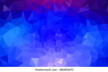 Multicolor dark pink, blue polygonal illustration, which consist of triangles. Geometric background in Origami style with gradient. Triangular design for your business.