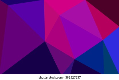 Multicolor dark pink, blue polygonal illustration, which consist of triangles. Geometric background in Origami style with gradient. Triangular design for your business.