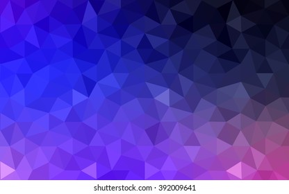 Multicolor dark pink, blue polygonal illustration, which consist of triangles. Geometric background in Origami style with gradient. Triangular design for your business.