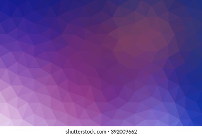 Multicolor dark pink, blue polygonal illustration, which consist of triangles. Geometric background in Origami style with gradient. Triangular design for your business.