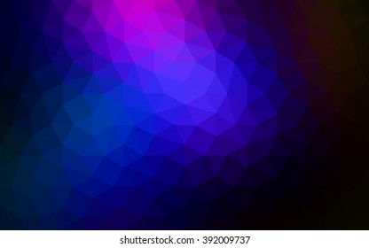 Multicolor dark pink, blue polygonal illustration, which consist of triangles. Geometric background in Origami style with gradient. Triangular design for your business.