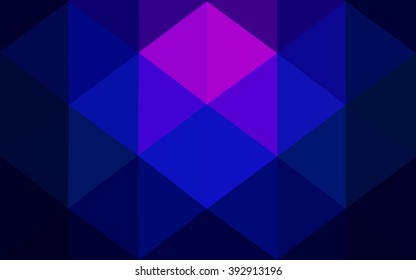 Multicolor dark pink, blue polygonal illustration, which consist of triangles. Geometric background in Origami style with gradient. Triangular design for your business.