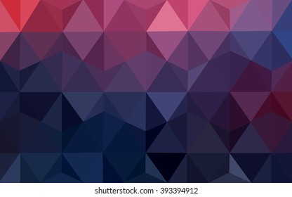 Multicolor dark pink, blue polygonal illustration, which consist of triangles. Geometric background in Origami style with gradient. Triangular design for your business.