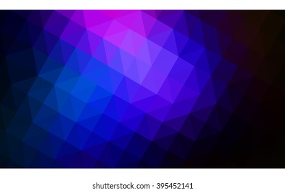 Multicolor dark pink, blue polygonal illustration, which consist of triangles. Geometric background in Origami style with gradient. Triangular design for your business.