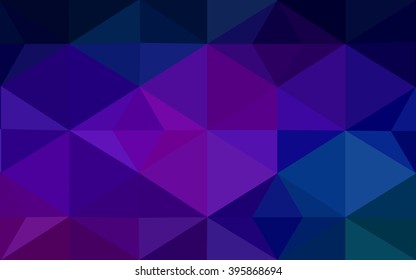 Multicolor dark pink, blue polygonal illustration, which consist of triangles. Geometric background in Origami style with gradient. Triangular design for your business.